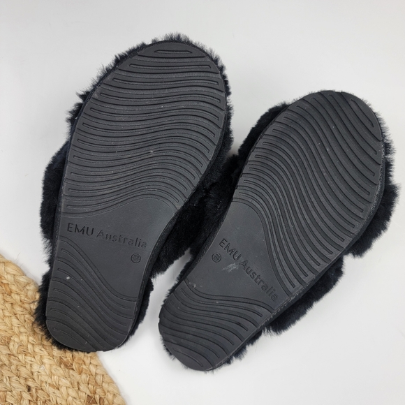 Emu Australia Mayberry Crossover Slippers Black Size 39 - Picture 6 of 12
